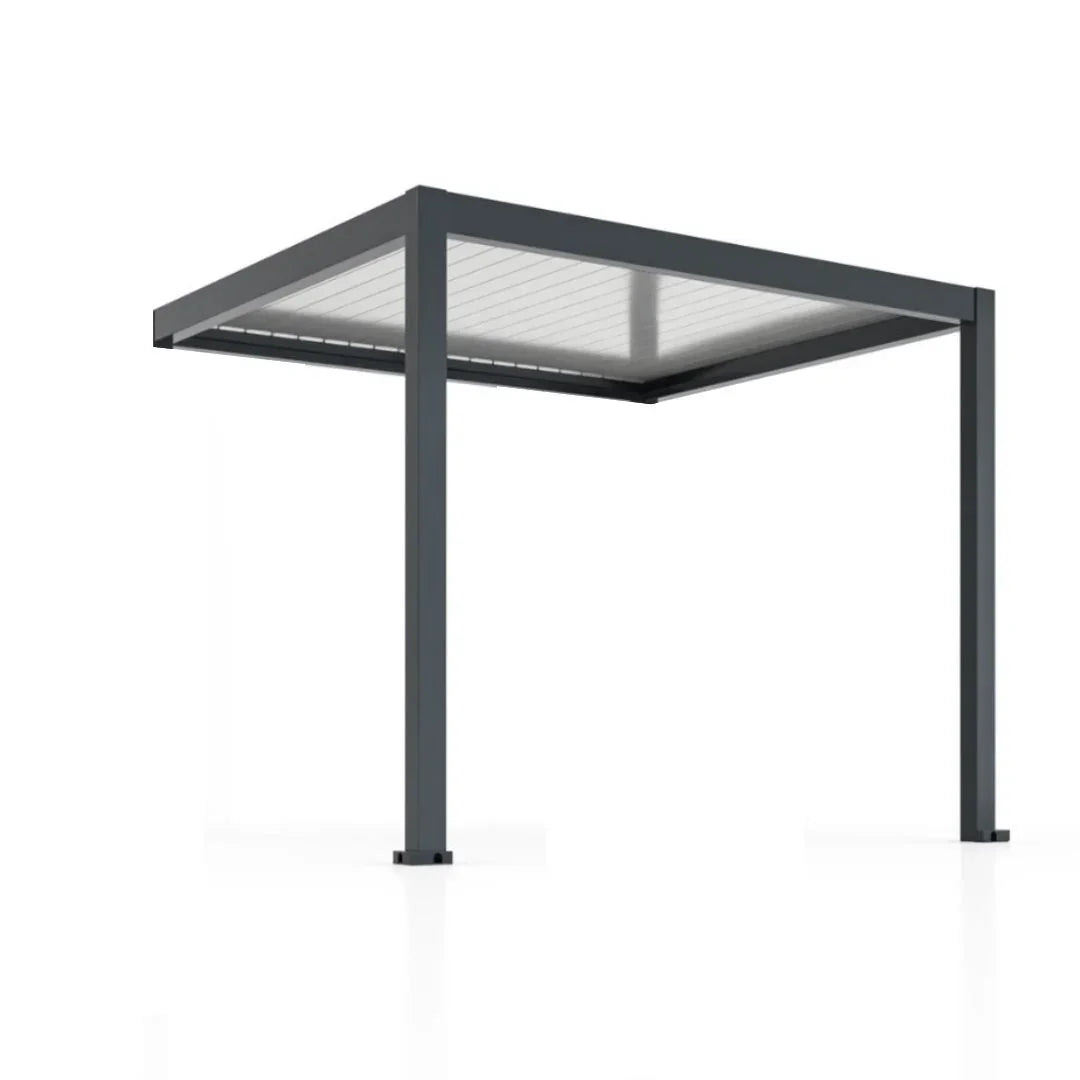 4x4m Pergola Adossée Bioclimatique : Gamme Nova - Pergomax