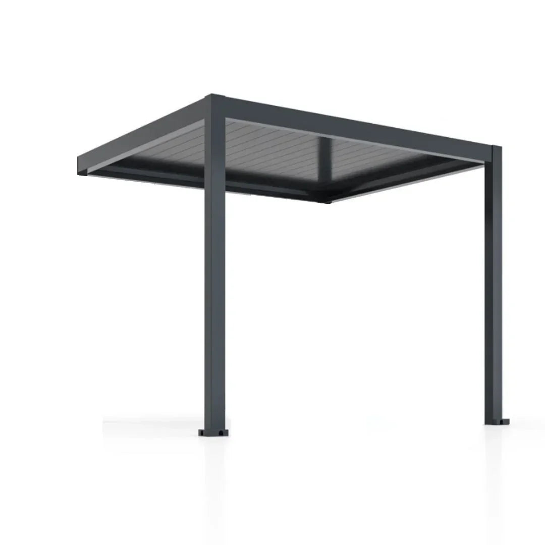 4x4m Pergola Adossée Bioclimatique : Gamme Nova - Pergomax