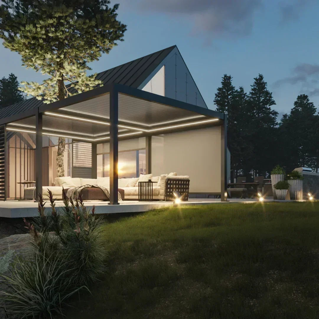 4x3m Pergola Adossée Bioclimatique : Gamme Nova - Pergomax