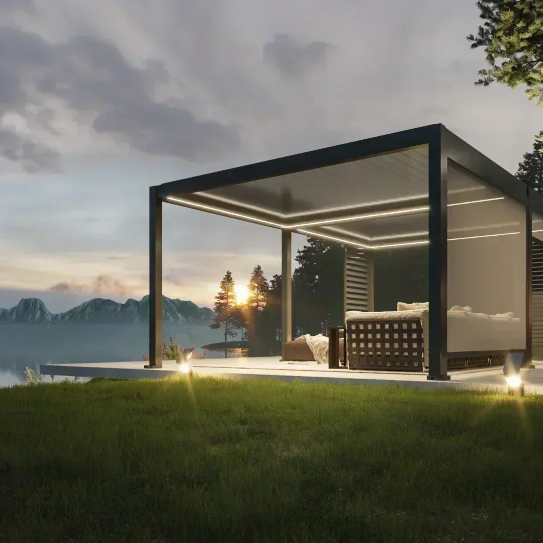 4x3m Pergola Adossée Bioclimatique : Gamme Nova - Pergomax