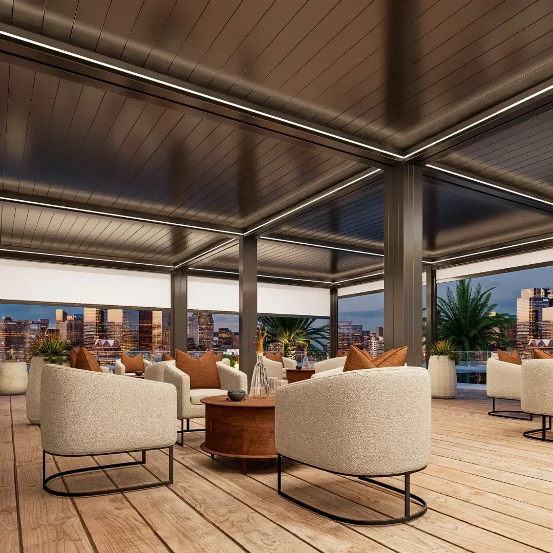 4x3m Pergola Adossée Bioclimatique : Gamme Nova - Pergomax