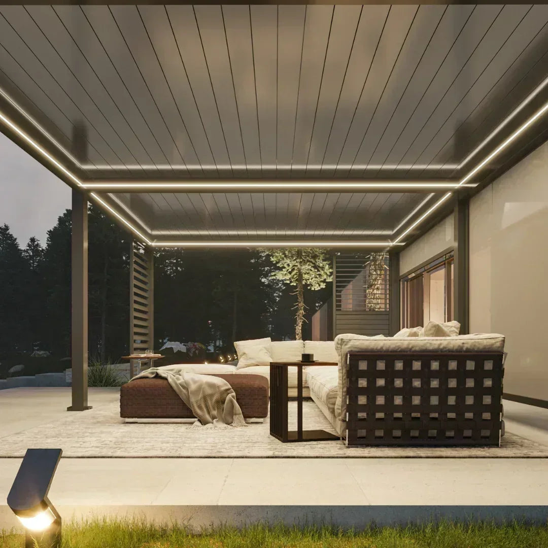 4x3m Pergola Adossée Bioclimatique : Gamme Nova - Pergomax