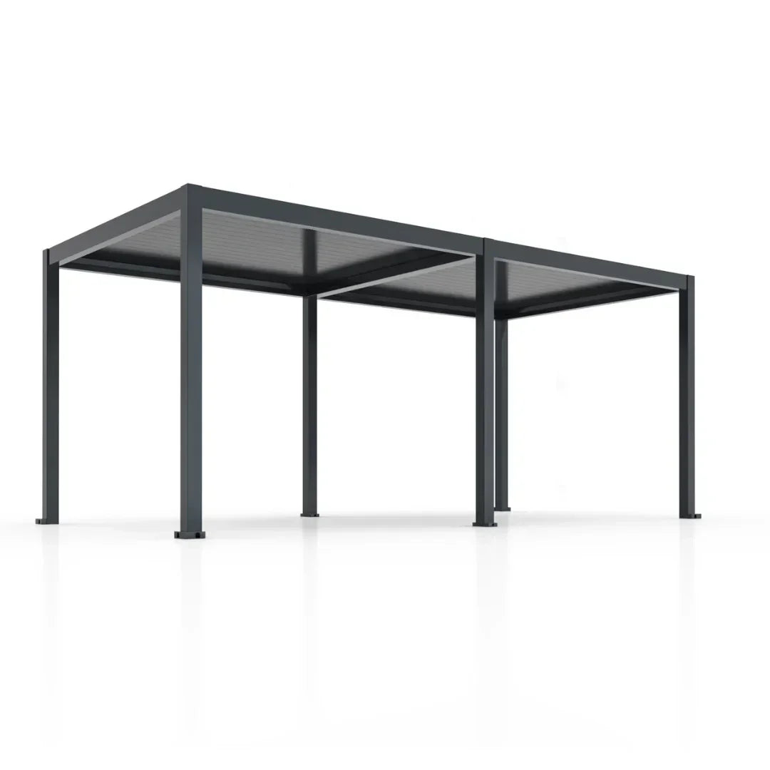 6x4m Pergola Adossée Bioclimatique : Gamme Nova - Pergomax