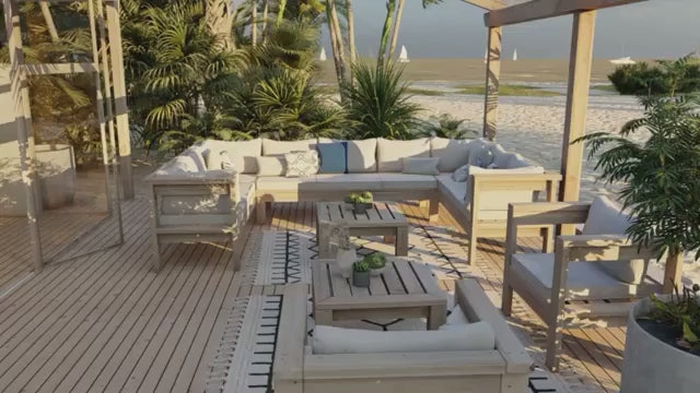 Charger la vidéo: Mise en situation de la pergola avec l'ouverture et la fermeture motorisée des lames.