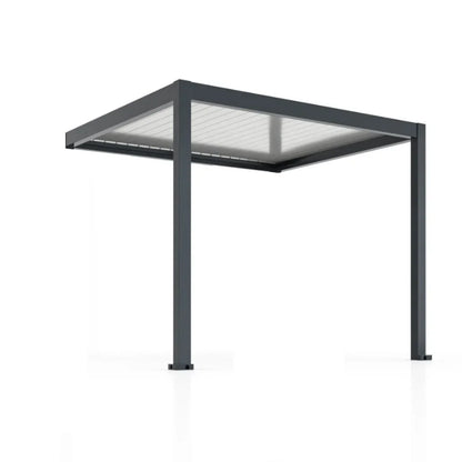 4x4m Pergola Adossée Bioclimatique : Gamme Nova - Pergomax