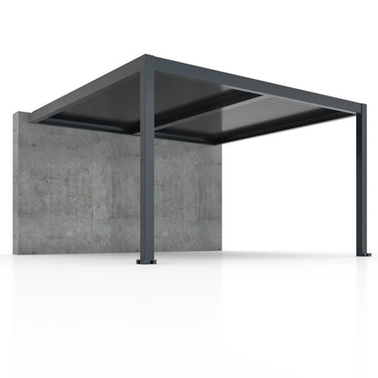 4x4m Pergola Adossée Bioclimatique : Gamme Nova - Pergomax
