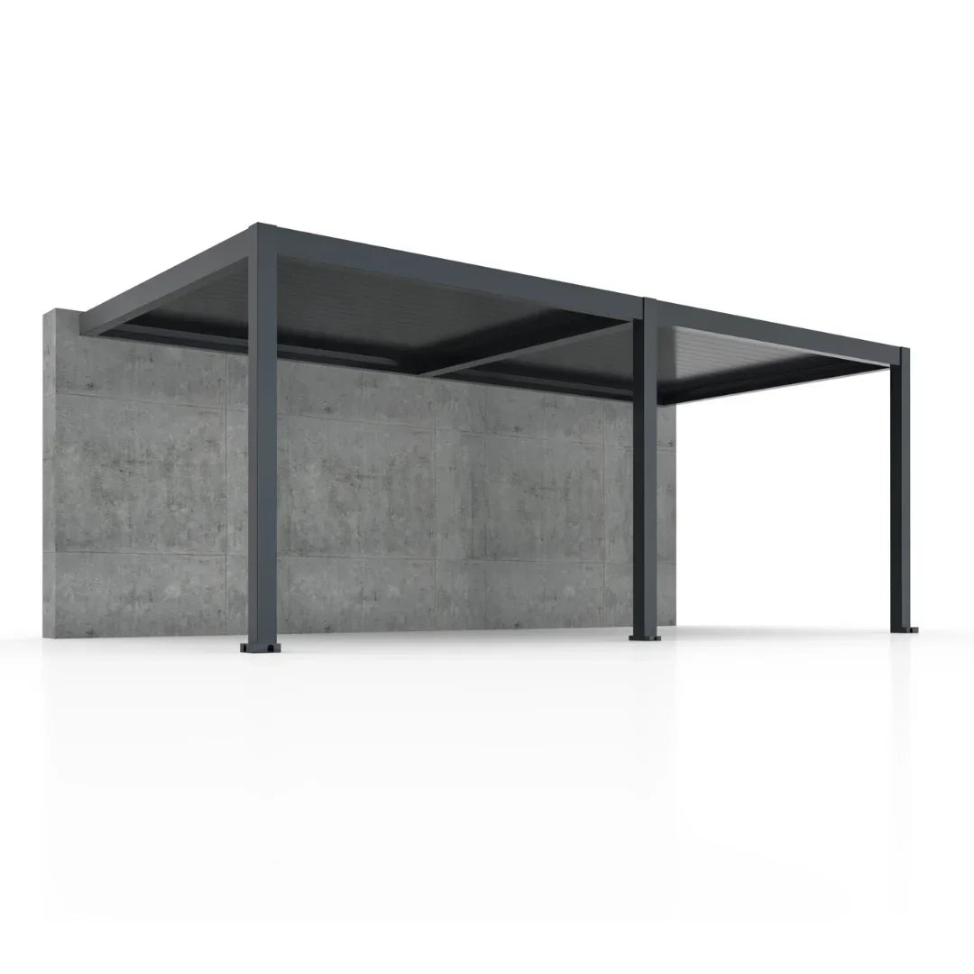 6x3m Pergola Adossée Bioclimatique : Gamme Nova - Pergomax