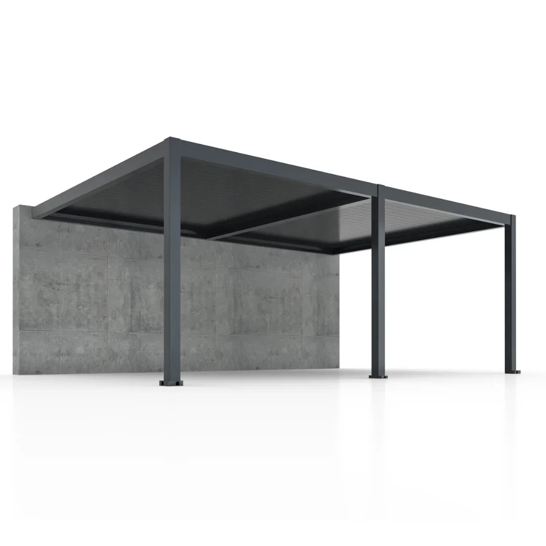 6x4m Pergola Adossée Bioclimatique : Gamme Nova - Pergomax