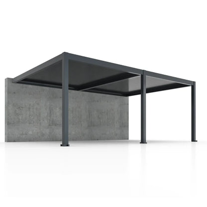 6x4m Pergola Adossée Bioclimatique : Gamme Nova - Pergomax